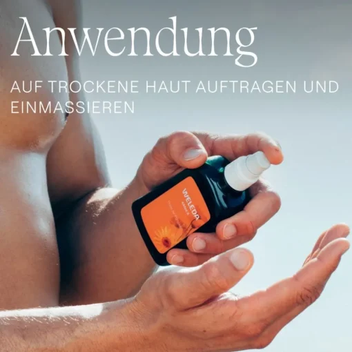 Öle Sport Massage-Öl Arnika Die Massge ist durchblutungsfördernd, durchwärmt und lockert Muskeln von Weleda