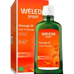 Öle Sport Massage-Öl Arnika Die Massge ist durchblutungsfördernd, durchwärmt und lockert Muskeln von Weleda