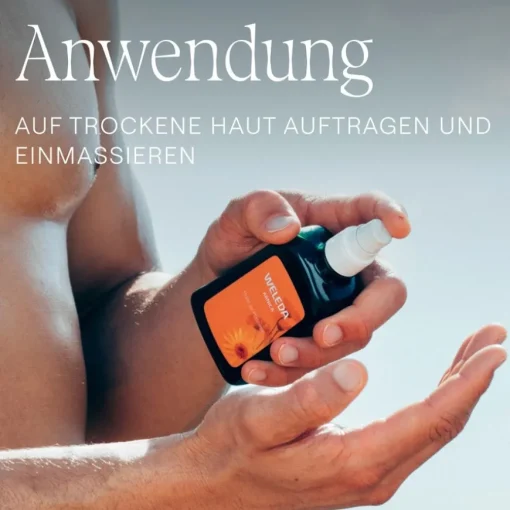 Öle Sport Massage-Öl Arnika Die Massge ist durchblutungsfördernd, durchwärmt und lockert Muskeln von Weleda