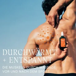Öle Sport Massage-Öl Arnika Die Massge ist durchblutungsfördernd, durchwärmt und lockert Muskeln von Weleda