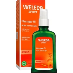 Öle Sport Massage-Öl Arnika Die Massge ist durchblutungsfördernd, durchwärmt und lockert Muskeln von Weleda
